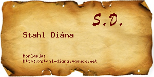 Stahl Diána névjegykártya